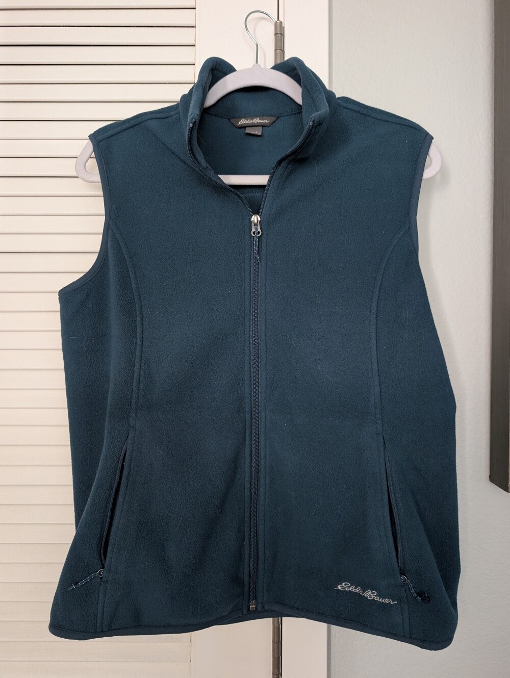 Eddie Bauer Teal Full-Zip Fleece Vest